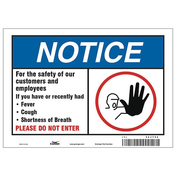 For The Safety Of Our Customers Sign, HWN816P0710