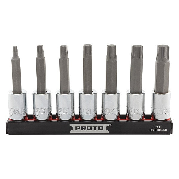 3/8 in Drive Socket Bit Set, Metric, 7 pcs