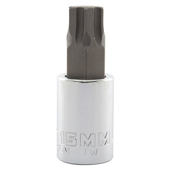 15 mm Tip, Socket Bit, Metric 1/2 in Drive