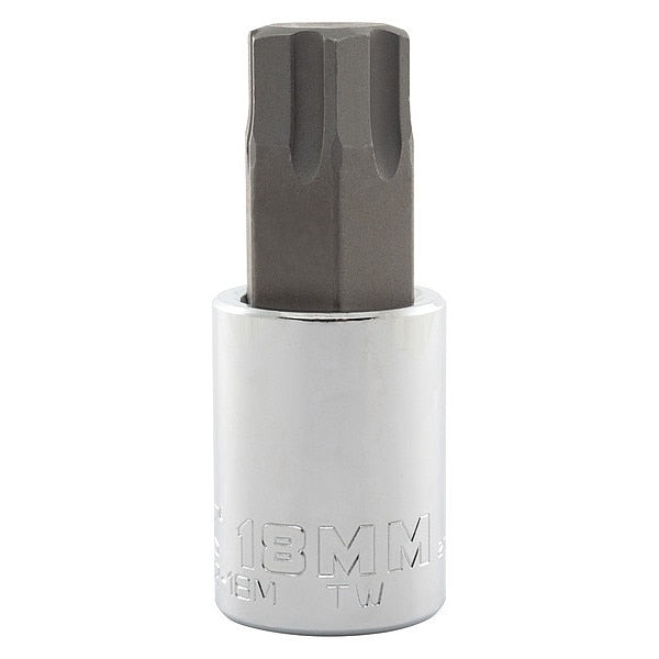 18 mm Tip, Socket Bit, Metric 1/2 in Drive