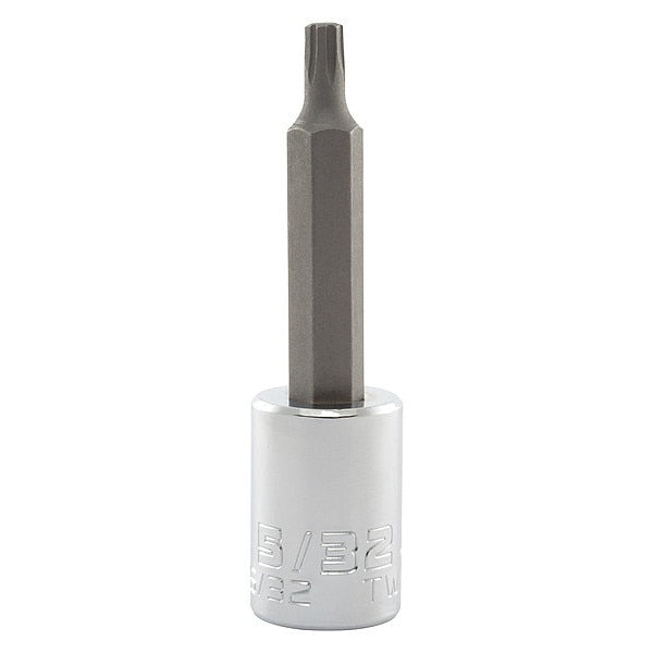 5/32 in Tip, Socket Bit, SAE 3/8 in Drive