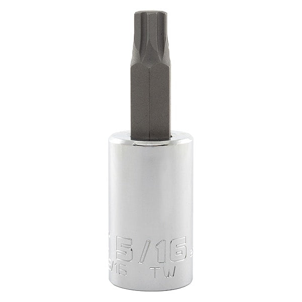 5/16 in Tip, Socket Bit, SAE 1/2 in Drive