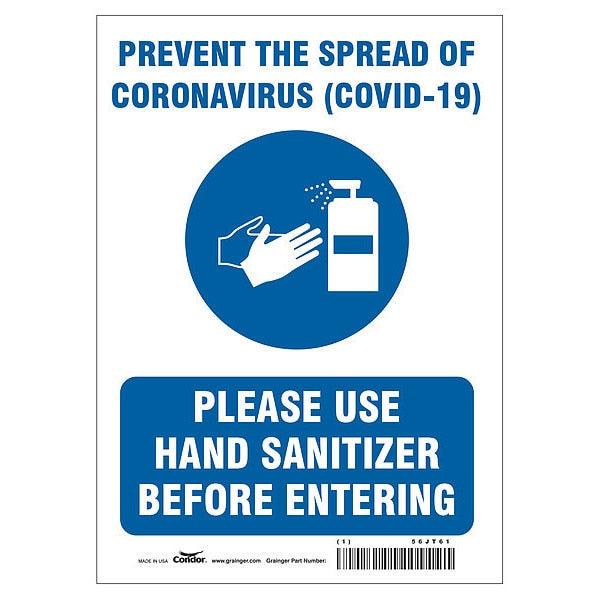 Prevent The Spread Of Coronavirus Sign, HWB718T1410