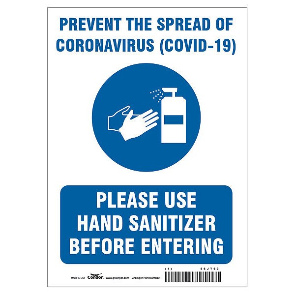 Prevent The Spread Of Coronavirus Sign, HWB718A1007