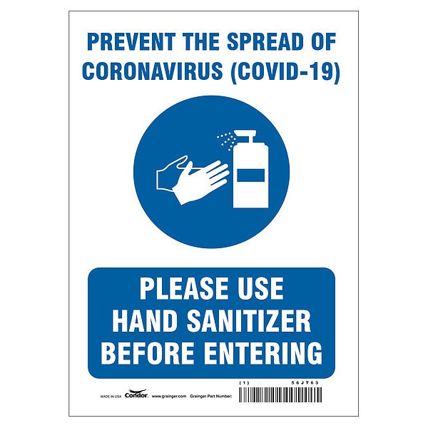Prevent The Spread Of Coronavirus Sign, HWB718A1410