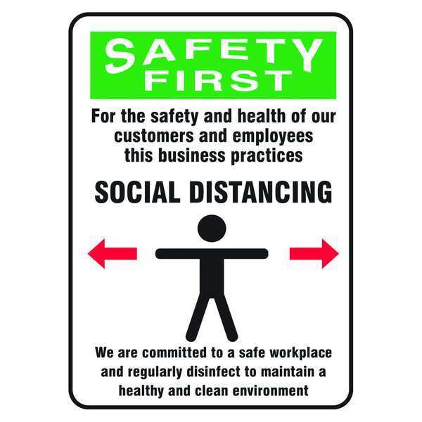Safety Sign, 10x7, 56JU80