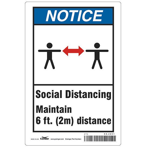 Social Distancing  Sign, 10