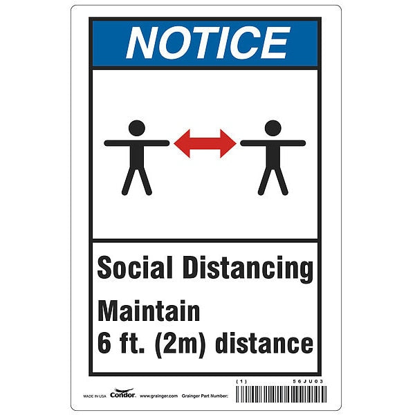 Social Distancing  Sign, 10