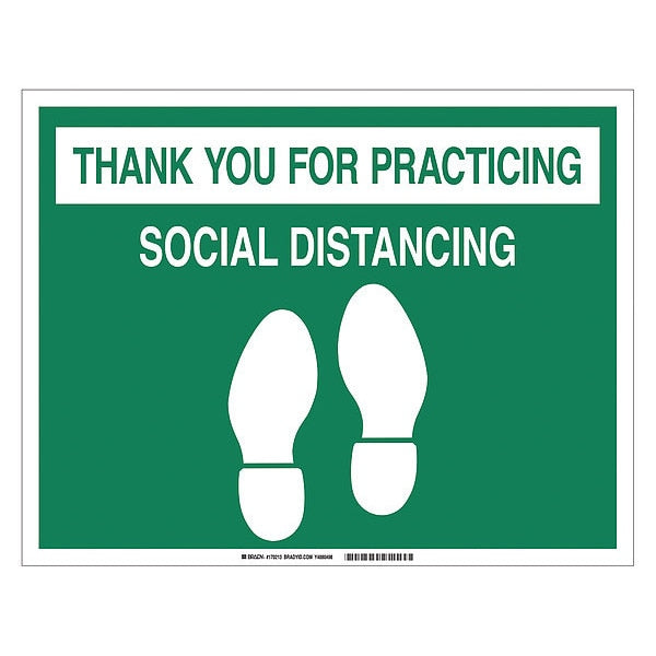 Thank You For Practicing Sign, 14 in H, 18 in W, Vinyl, English, 170213