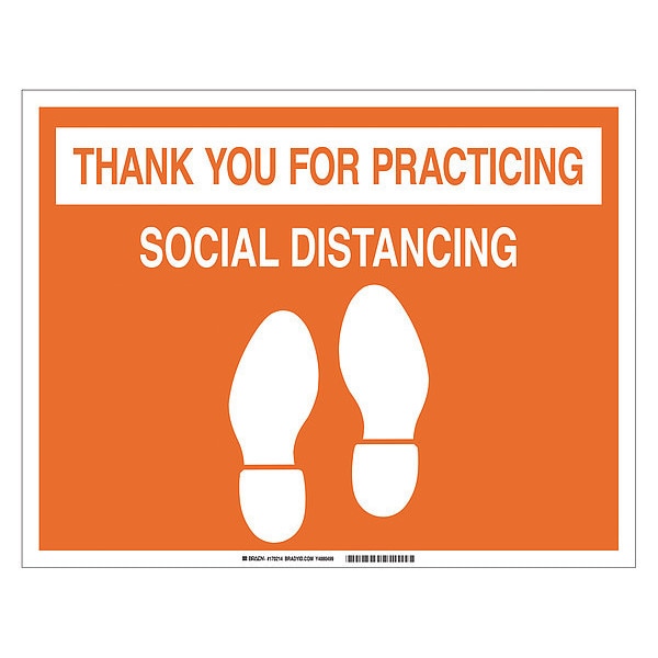 Thank You For Practicing Sign, 14 in H, 18 in W, Vinyl, English, 170214