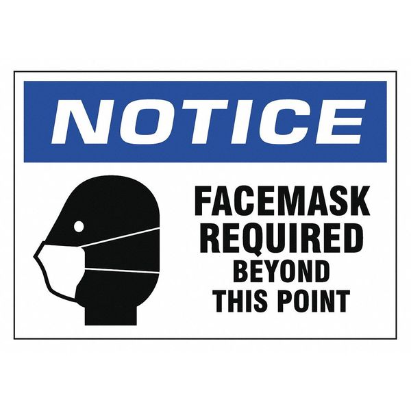 Facemask Required Beyond This Point Sign, 10