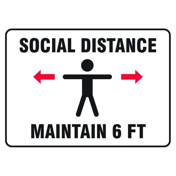 Social Distance Maintain 6 ft Sign, 14