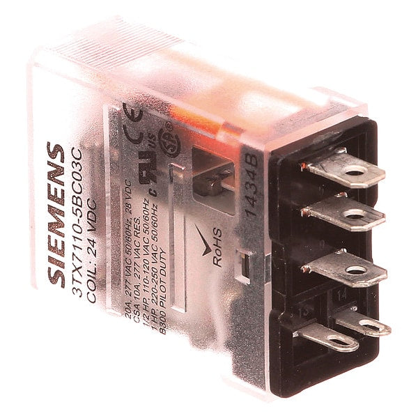 Plug In Relay, 24V DC Coil Volts, Square, 5 Pin, SPDT