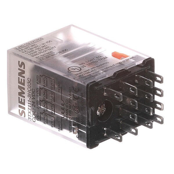 Plug In Relay, 24V DC Coil Volts, Square, 14 Pin, 4PDT