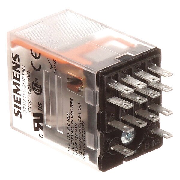 Plug In Relay, 120V AC Coil Volts, Square, 14 Pin, 4PDT