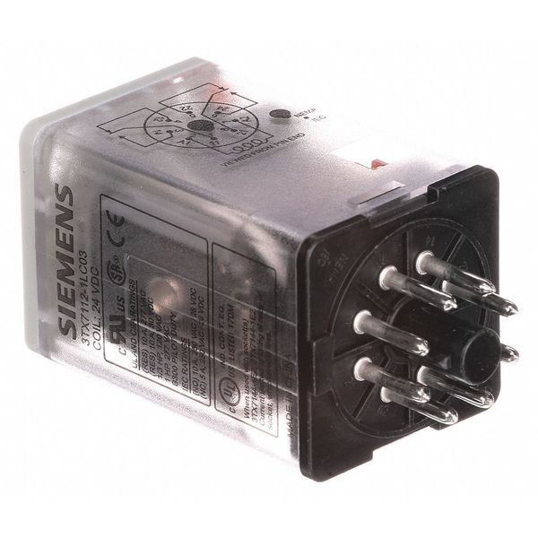 Plug In Relay, 24V AC Coil Volts, Octal, 8 Pin, DPDT
