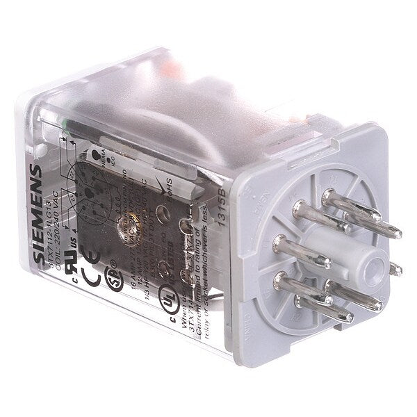 Plug In Relay, 240V AC Coil Volts, Octal, 8 Pin, DPDT
