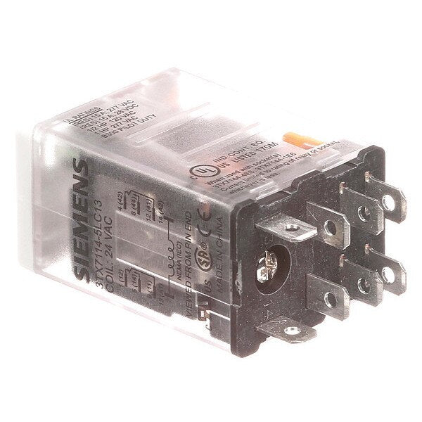 Plug In Relay, 24V AC Coil Volts, Square, 8 Pin, DPDT