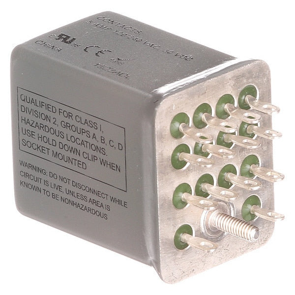 Plug In Relay, 24V DC Coil Volts, Square, 14 Pin, 4PDT