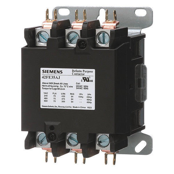 DefPurposeMagContactor, 240/277VAC, 3P, 75A