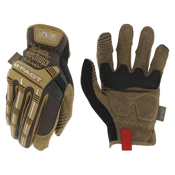 Mechanics Gloves, Brown, 8, PR