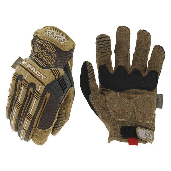 Mechanics Gloves, Brown, 12, PR