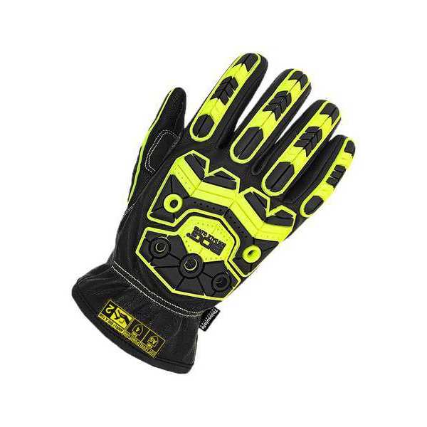Oil Resist Cut Resist C100 Lined Goatskin Driver with Impact, Size XL