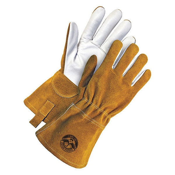 Gander TIG Welding Glove Split Cow Back Grain Goatskin Palm, Size M