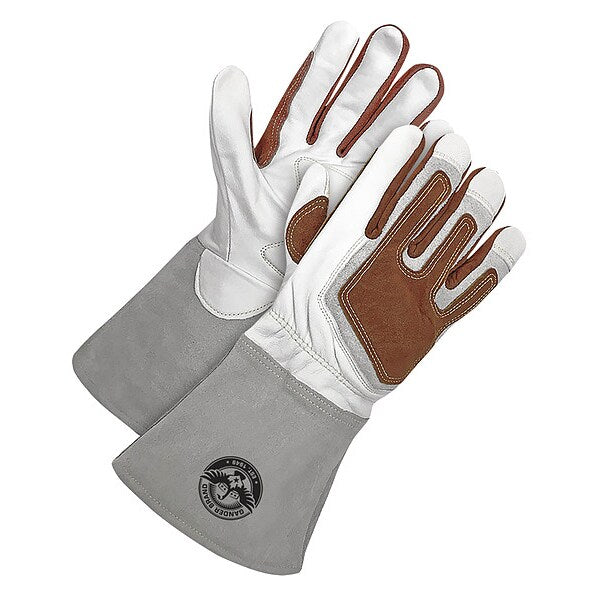 Gander TIG Welder Grain White Goat w/ Backhand Patch & Padde, Size S