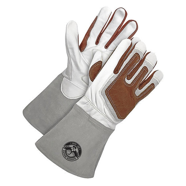 Gander TIG Welder Grain White Goat w/ Backhand Patch & Padde, Size L