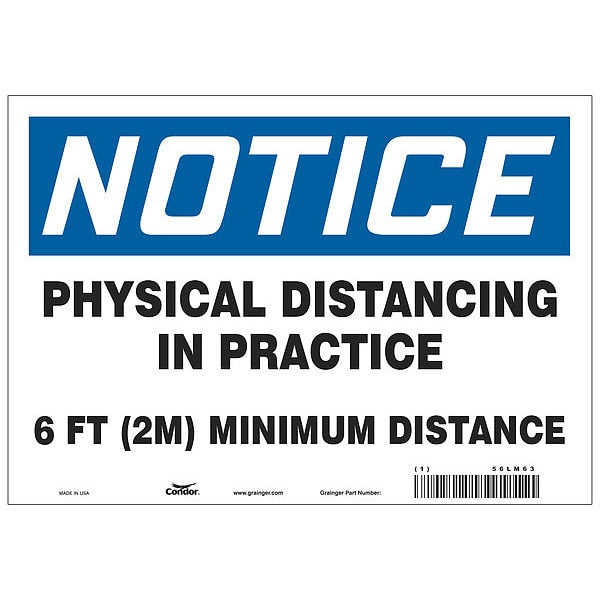 Physical Distancing In Practice Sign, 10