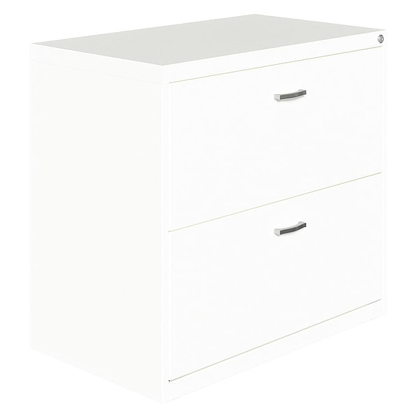 2 Drawer File Cabinet, White, Letter
