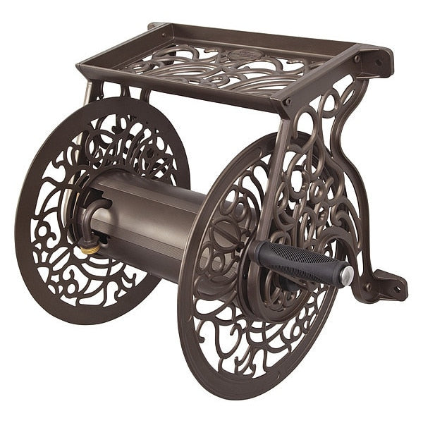 Garden Hose Reel, Wall Mount, Aluminum