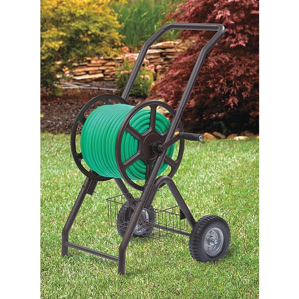 Garden Hose Reel, Cart, 6 in, Steel