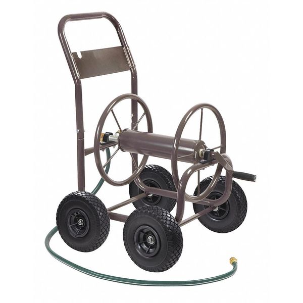 Garden Hose Reel, Cart, 6 in, Steel