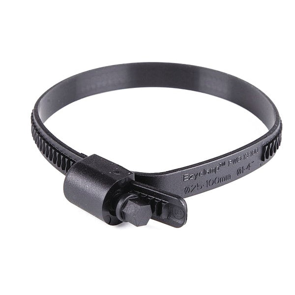 Plastic Hose Clamp, Hex Screw, PK10
