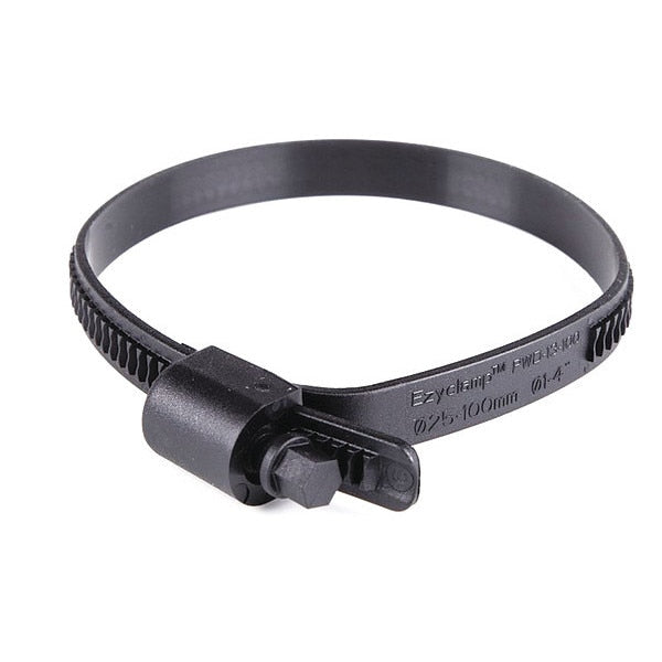 Plastic Hose Clamp, Hex Screw, PK10