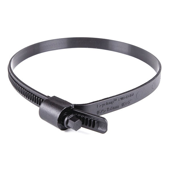 Plastic Hose Clamp, Hex Screw, PK10