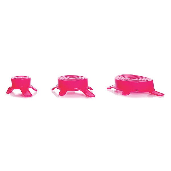 Cap, 44 mm, 66 mm, 84 mm Dia, Pink, PK3