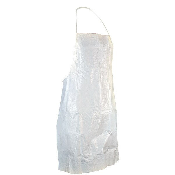 Bib Apron, Univ, White, Laminated, PK100