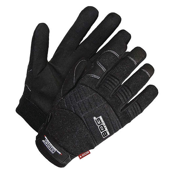 Mechanics Gloves, Black, Single Layer