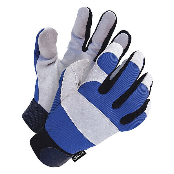 Mechanics Glove Split Leather Palm Lined Thinsulate C100, Shrink Wrapped, Size S