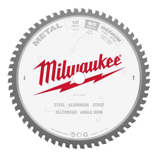 12 in. 60 Tooth Metal Cutting Circular Saw Blade (1 in. Arbor)
