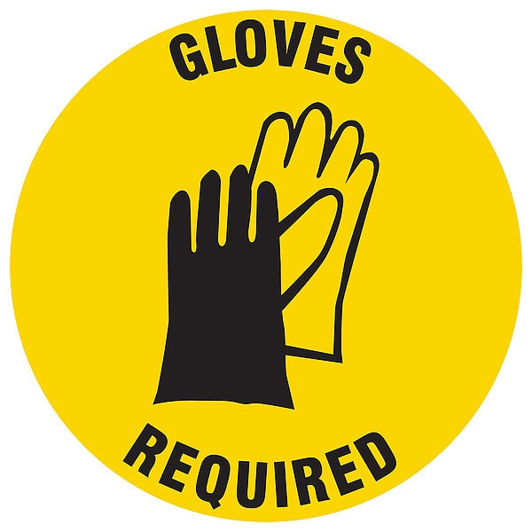 Safety Sign, 12 in H, 12 in W, Plastic, Circle, English, HWB798T1212