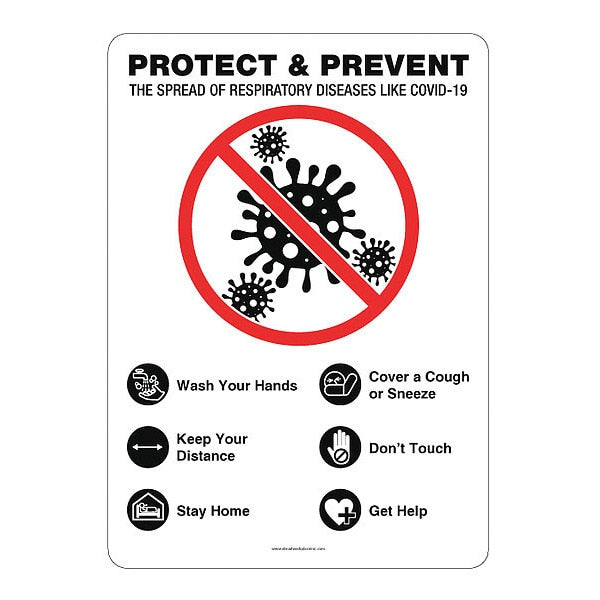 Decal, 14 in H, 10 in W, Vinyl, English, B702-1410-V