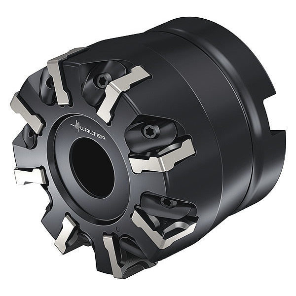 Indexable Face Mill, 12 Inserts, 0.256 in Cut Depth