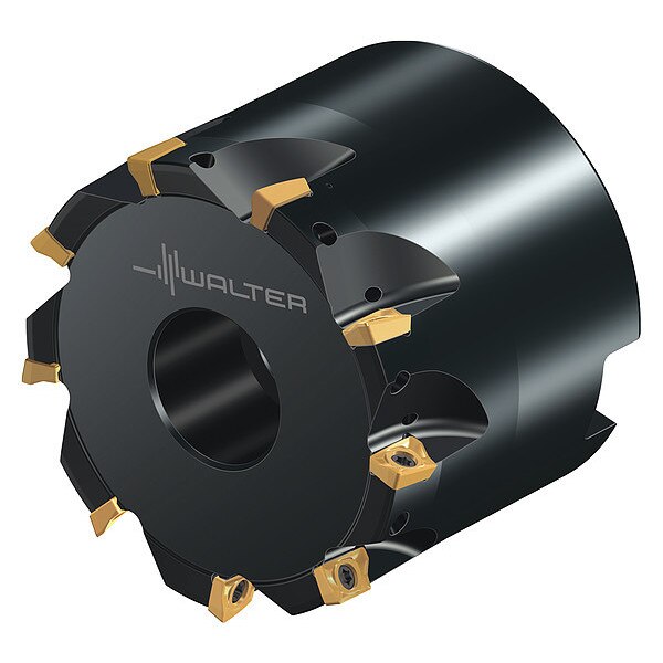 Indexable Face Mill, 12 Inserts, 0.197 in Cut Depth