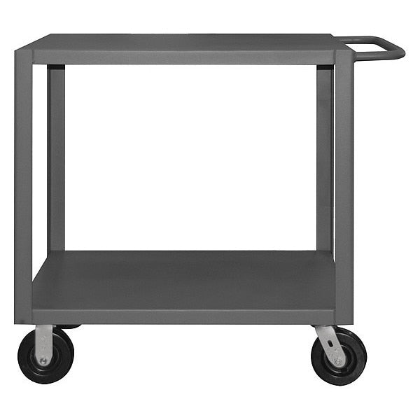 Steel Truck, Flat, 2 Shelves, 5,000 lb