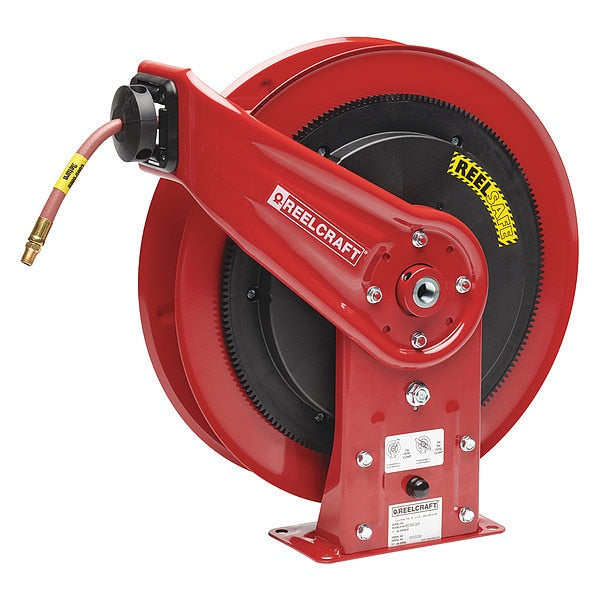 Spring Return Hose Reel , 3/8 in Hose Dia., 50 ft Length,