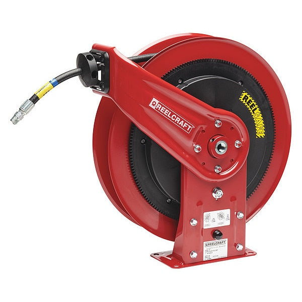 Spring Return Hose Reel , 3/8 in Hose Dia., 50 ft Length,